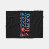 Couverture Polaire Mème amusant Retro Donut Mongo 2024 (Devant (Horizontal))