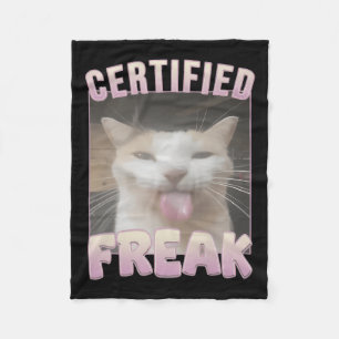 Couverture Polaire Mème de chat Freak Funny Certifié