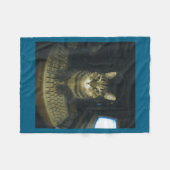 Couverture Polaire Mème de chat stud amateurs de chat gamers sérieuse (Devant (Horizontal))