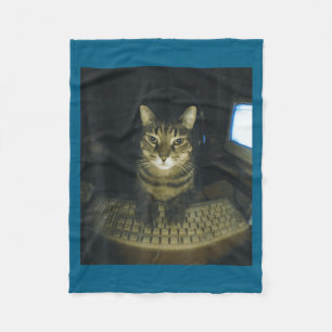 Couverture Polaire Mème de chat stud amateurs de chat gamers sérieuse