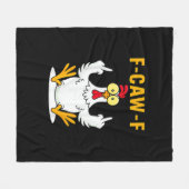 Couverture Polaire Mème de coq citation F-Caw-F (Devant (Horizontal))