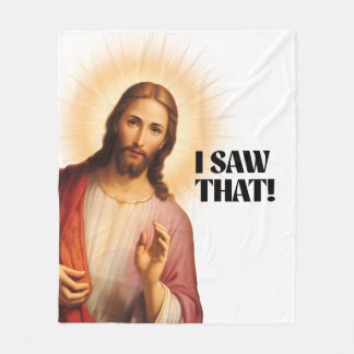 Couverture Polaire Mème De Jésus Drôle J'Ai Vu Ça
