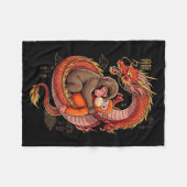 Couverture Polaire Mème de singe câlinant une peluche Punch (Devant (Horizontal))