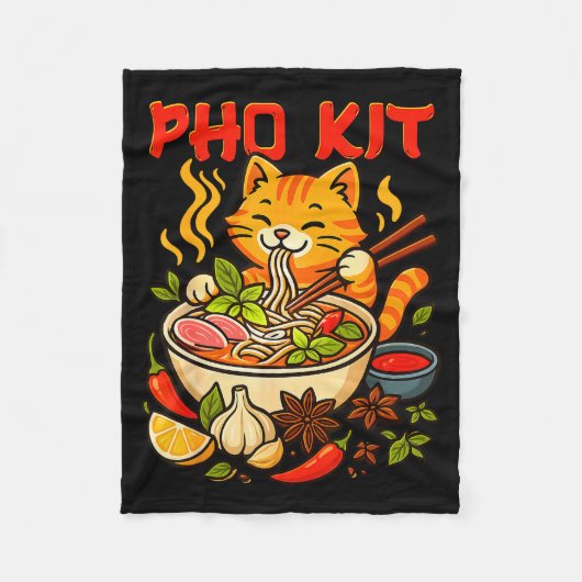 Couverture Polaire Mème drôle de chat de Pho Kit Mariners (Devant)