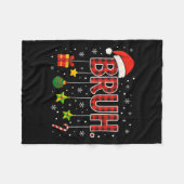 Couverture Polaire Mème drôle dire Bruh Noël Bro Salutation Ado (Devant (Horizontal))