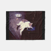 Couverture Polaire Mème Fumeur Drôle Cigarette Kitten Brainrot Silly (Devant (Horizontal))