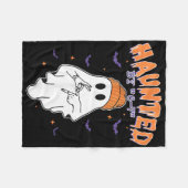 Couverture Polaire Mème Halloween Hanté (Devant (Horizontal))