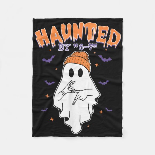 Couverture Polaire Mème Halloween Hanté (Devant)