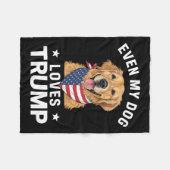 Couverture Polaire Même Mon Chien Aime Trump Drapeau Usa Bandana (Devant (Horizontal))