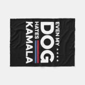 Couverture Polaire Même mon chien déteste Kamala (Devant (Horizontal))
