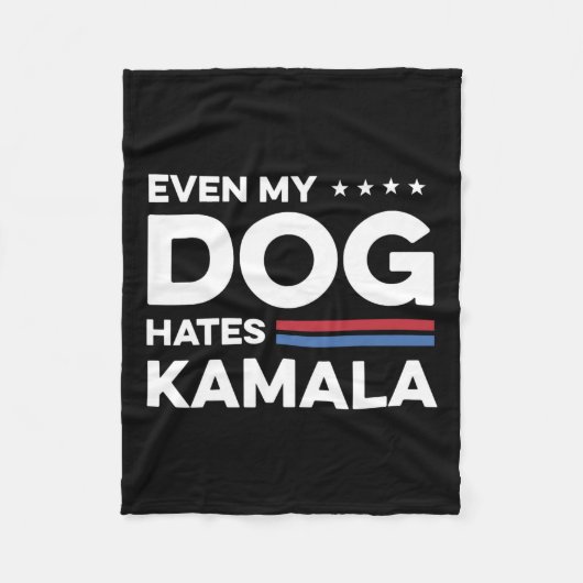 Couverture Polaire Même mon chien déteste Kamala (Devant)