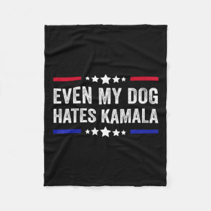 Couverture Polaire Même Mon Chien déteste le drapeau américain Kamala