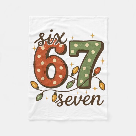 Couverture Polaire Mème Noël 67 Six Sept 6-7 Blague drôle d'Internet (Devant)