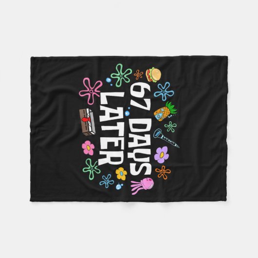 Couverture Polaire Meme Teacher Student 67 Days Later Funny 67th Day (Devant (Horizontal))