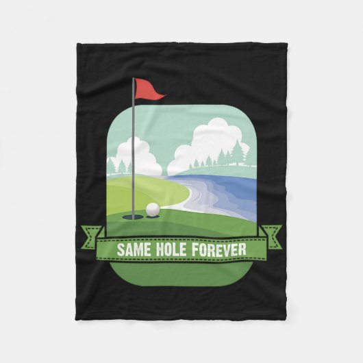 Couverture Polaire Même Trou Pour Toujours Drôle Golf Enterrement de  (Devant)