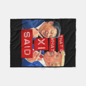 Couverture Polaire Mème Trump amusant (Devant (Horizontal))