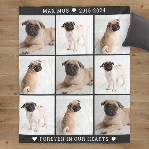 Couverture Polaire Mémento de collage photo commémoratif pour chien n