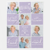 Couverture Polaire MÉMOIRE D'AMOUR Moderne 6 Poème Mémorial Multi Pho (Devant)