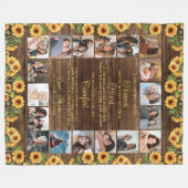 Couverture Polaire Memorial 18 Photos Hug From Heaven Sunflowers (Devant (Horizontal))
