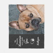 Couverture Polaire Mémorial aux animaux de compagnie - Citation de sy (Devant)