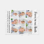 Couverture Polaire Memorial Custom 9 Photo Pour Toujours Dans Nos Coe (Devant (Horizontal))