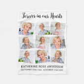 Couverture Polaire Memorial Custom 9 Photo Pour Toujours Dans Nos Coe (Devant)