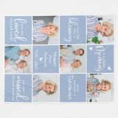 Couverture Polaire Mémorial dans la mémoire aimée personnalisée 6 pho (Devant (Horizontal))