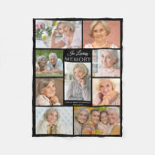 Couverture Polaire Mémorial dans l'amour MEMORY Photo Collage noir (Devant)