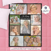 Couverture Polaire Mémorial dans l'amour MEMORY Photo Collage noir