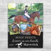 Couverture Polaire Mémorial de cheval de compagnie personnalisé avec 