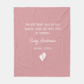 Couverture Polaire Mémorial de fausse couche / perte de bébé (Devant)