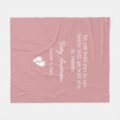 Couverture Polaire Mémorial de fausse couche / perte de bébé (Devant (Horizontal))