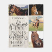 Couverture Polaire Mémorial du Cheval de Typographie moderne (Devant)