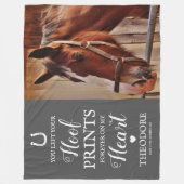 Couverture Polaire Mémorial du cheval - Sympathie pour animaux de com (Devant)