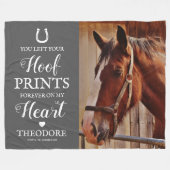 Couverture Polaire Mémorial du cheval - Sympathie pour animaux de com (Devant (Horizontal))