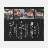 Couverture Polaire Mémorial du souvenir photo Collage (Devant (Horizontal))