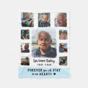 Couverture Polaire Mémorial Keepsaké Bordure Fade Photo Collage Ble