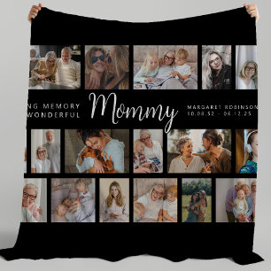 Couverture Polaire Mémorial Maman 18 Collage de photos