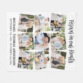 Couverture Polaire Mémorial Moderne 9 Photo Pour Toujours Dans Nos Co (Devant (Horizontal))