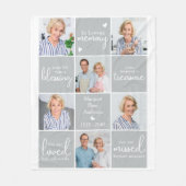 Couverture Polaire Mémorial moderne Personnalisé 6 Photo Collage (Devant)