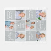 Couverture Polaire Mémorial moderne Personnalisé 6 Photo Collage (Devant (Horizontal))