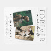 Couverture Polaire Mémorial personnalisé de 2 animaux de compagnie (Devant (Horizontal))