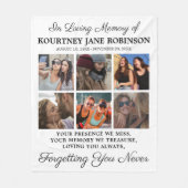 Couverture Polaire Mémorial photo en mémoire d'amour (Devant)