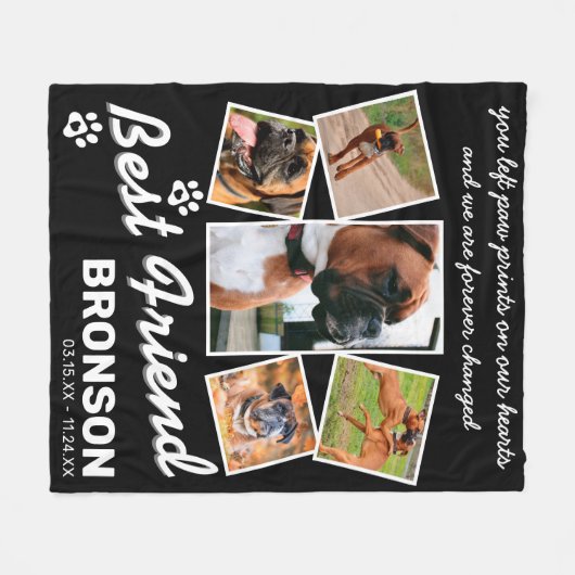 Couverture Polaire Mémorial pour animaux (Devant (Horizontal))