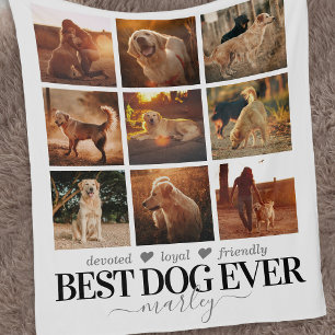 Couverture Polaire Mémorial pour animaux de compagnie photo Best Dog