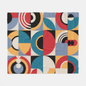 Couverture Polaire Memphis Abstrait : Style Vintage géométrique. (Devant (Horizontal))