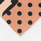 Couverture Polaire Memphis Automne : Motif Feuille géométrique (Coin)