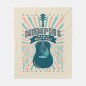 Couverture Polaire Memphis, TN : Série de guitares | Rock-N-Roll (Devant)