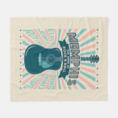 Couverture Polaire Memphis, TN : Série de guitares | Rock-N-Roll (Devant (Horizontal))