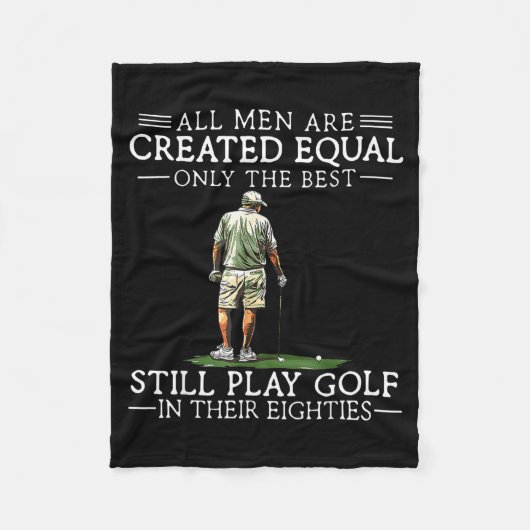 Couverture Polaire Men Play Golf Eighties Funny Golfer Golfing  (Devant)